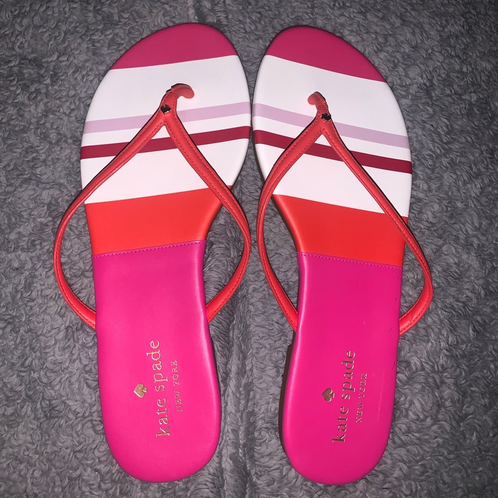 KATE SPADE: Pink Cabana Sandals
